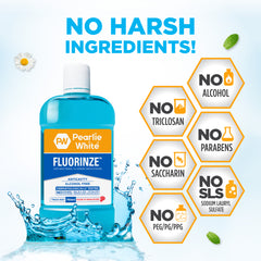 Pearlie White Fluorinze Fluoride Mouth Rinse 750ml