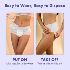 Rael Organic Cotton Period Underwear (S-M) 5's